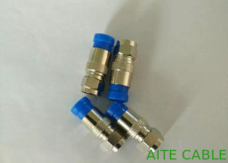 China F Plug Compression Type RG6U Coaxial connector Waterproof  CATV MATV System supplier