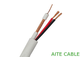 China RG-59+2C Siamese Coax cable for CCTV Video Security systems 12V/24V DC or AC Power supplier