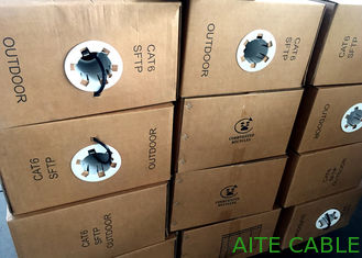 China Cable de Lan de la red de SFTP Cat.6 96*0.12AL que trenza la chaqueta resistente ULTRAVIOLETA del PE al aire libre proveedor