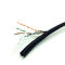Cable de Lan al aire libre de la red de UTP CAT5E con el alambre torcido mensajero de acero PE resistente ULTRAVIOLETA con el PVC proveedor