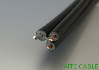 China Self -Supported 2Core 0.9mm Copper Telephone Drop Wire with Steel Telecom Cable supplier