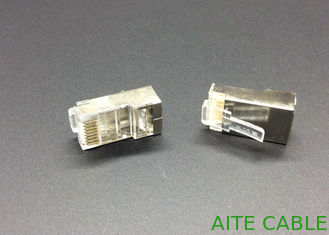China FTP CAT5E Shielded RJ45 Modular Plug 3U Gold Plated 8P8C Lan Cable Connector and Adaptor supplier