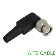 China with Boot Right Angle BNC Male Solderless CCTV Connector for RG59 Coaxial Cable supplier