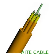 China El cable de fribra óptica interior multi micro de MFC&gt;24f con Φ250µm coloreó la fibra envuelta con una capa de hilado del aramid proveedor