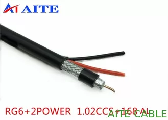 China 168AL Braid RG6 Siamese Video with Power Monitor Wire Coaxial with Power CCTV Cable supplier