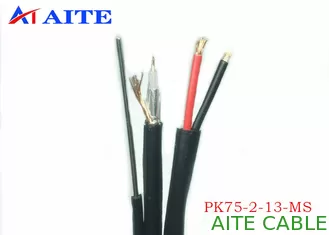 China PK-75-2-13 Coaxial with Power and Steel CCTV Cable Outdoor UV PE Video Wire supplier