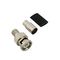 BNC Male Crimp On with Rubber Short Boot RG59U CCTV Coaxial Connector Zinc Alloy Nickel Plated supplier